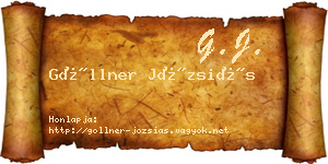 Göllner Józsiás névjegykártya
